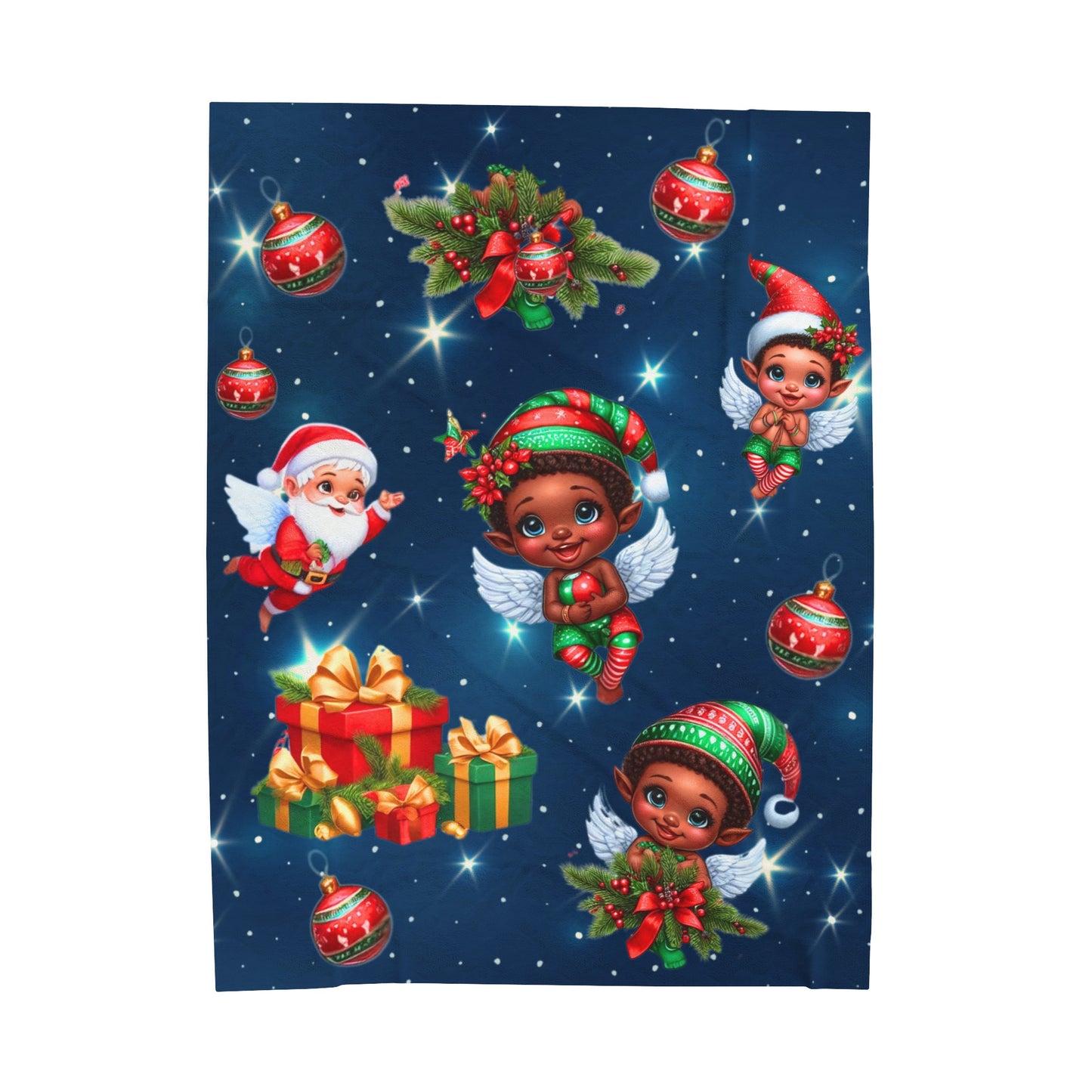 Christmas Velveteen Plush Blanket 'Sprites'