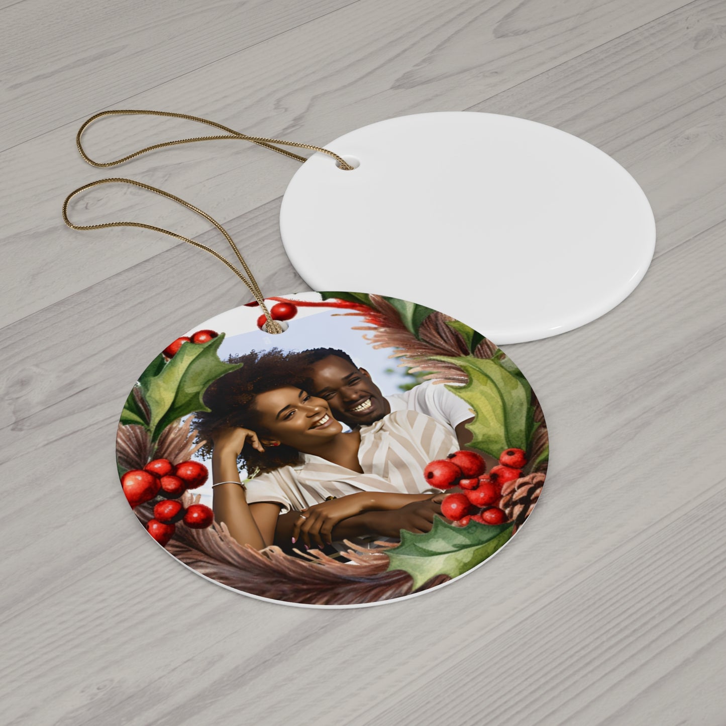 PERSONALIZED Ceramic Christmas Ornament