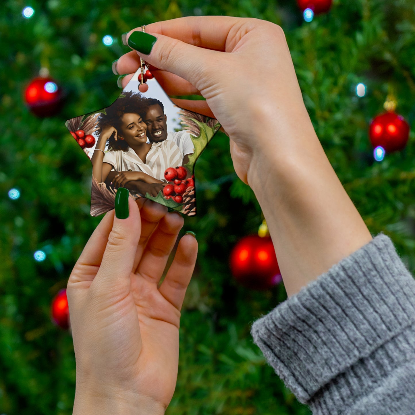 PERSONALIZED Ceramic Christmas Ornament