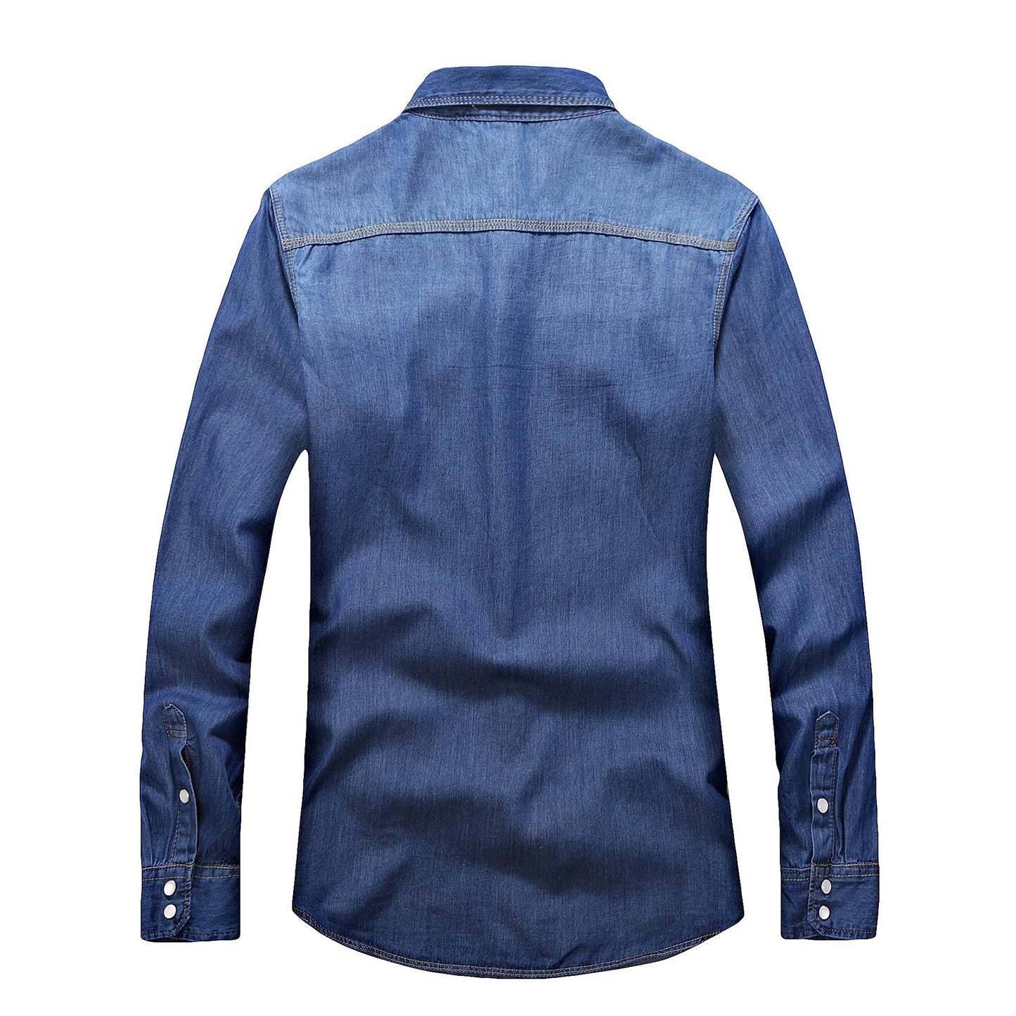 Men's Slim Fit Denim Long Sleeve Shirt