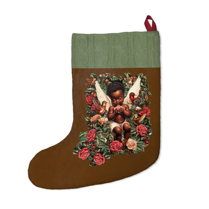 African American Cherub Elves Christmas Stockings 'Beauty'