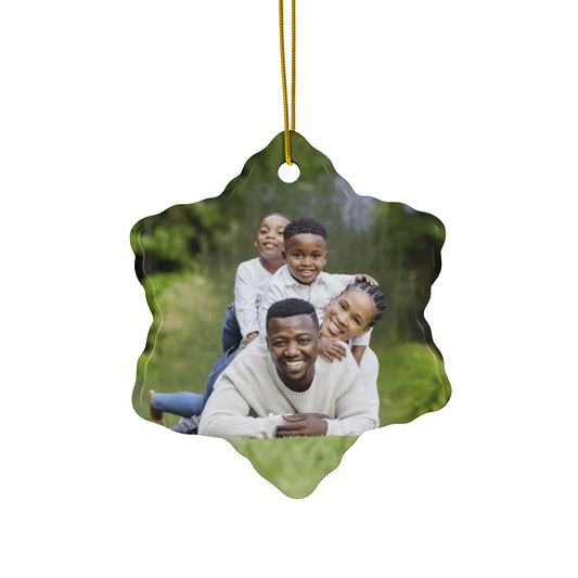 PERSONALIZED Ceramic Ornament, 4 Shapes