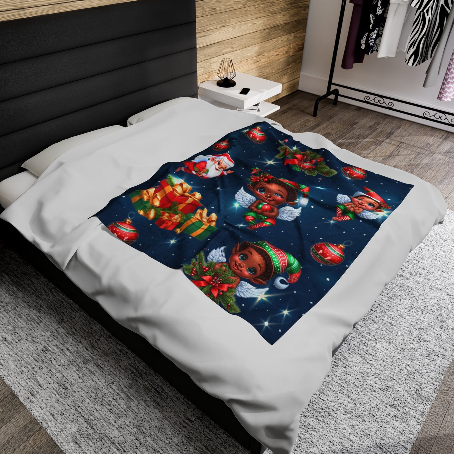 Christmas Velveteen Plush Blanket 'Sprites'