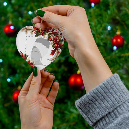 PERSONALIZED Ceramic Christmas Ornament, (White) 4 Shapes