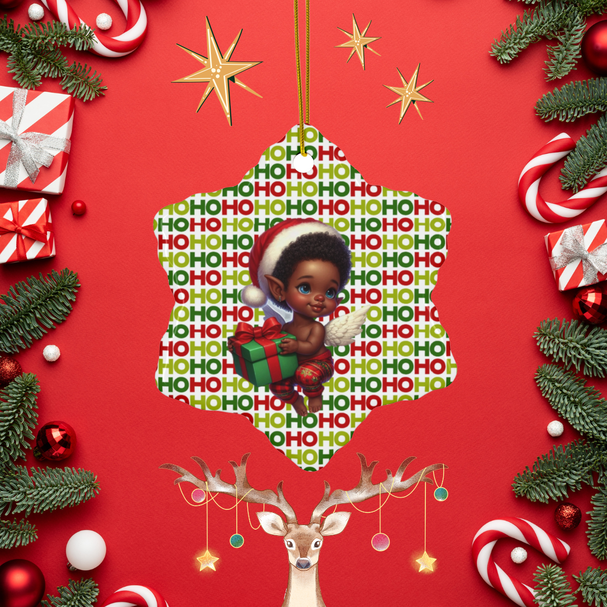 Ceramic Ornament 'Little Joseph' Christmas Decor