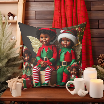 Square Christmas Pillow 'Buds'