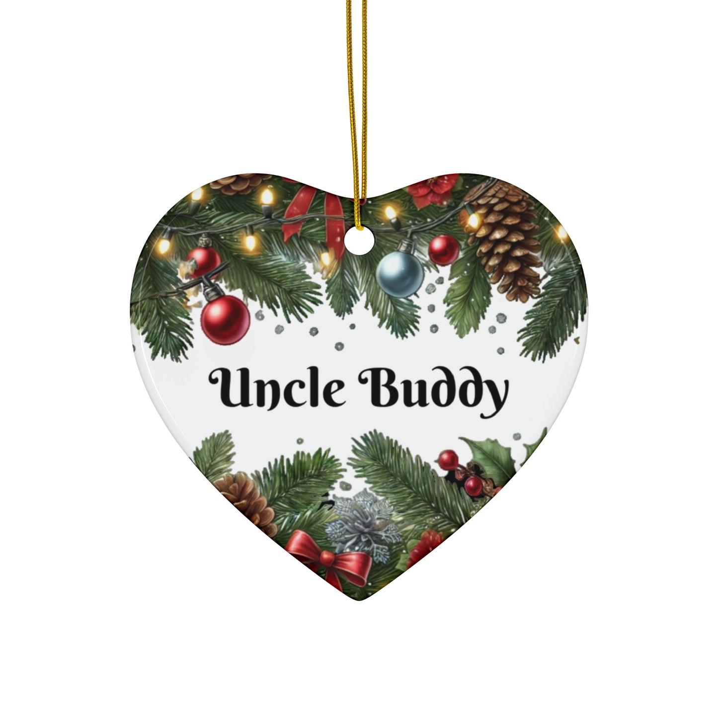 PERSONALIZED 'Family Love' Ceramic Ornament, 2 shapes