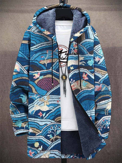 Men's 3d Digital Printed Hat Cardigan Jacket