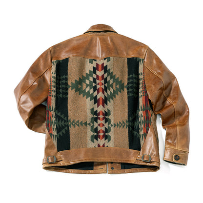 Oil Wax Cowhide American Retro Jacket Men