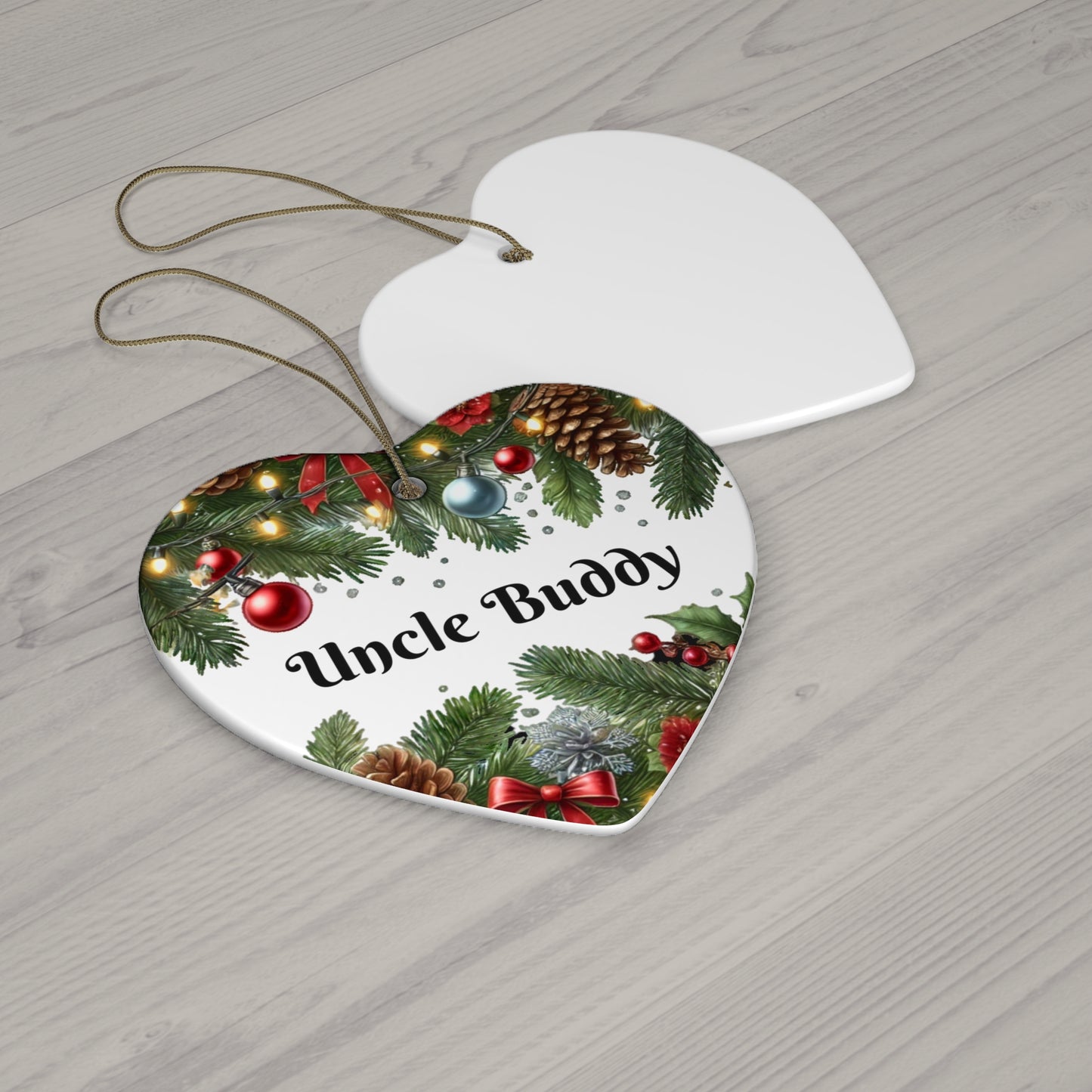 PERSONALIZED 'Family Love' Ceramic Ornament, 2 shapes