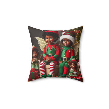 Square Christmas Pillow 'Buds'