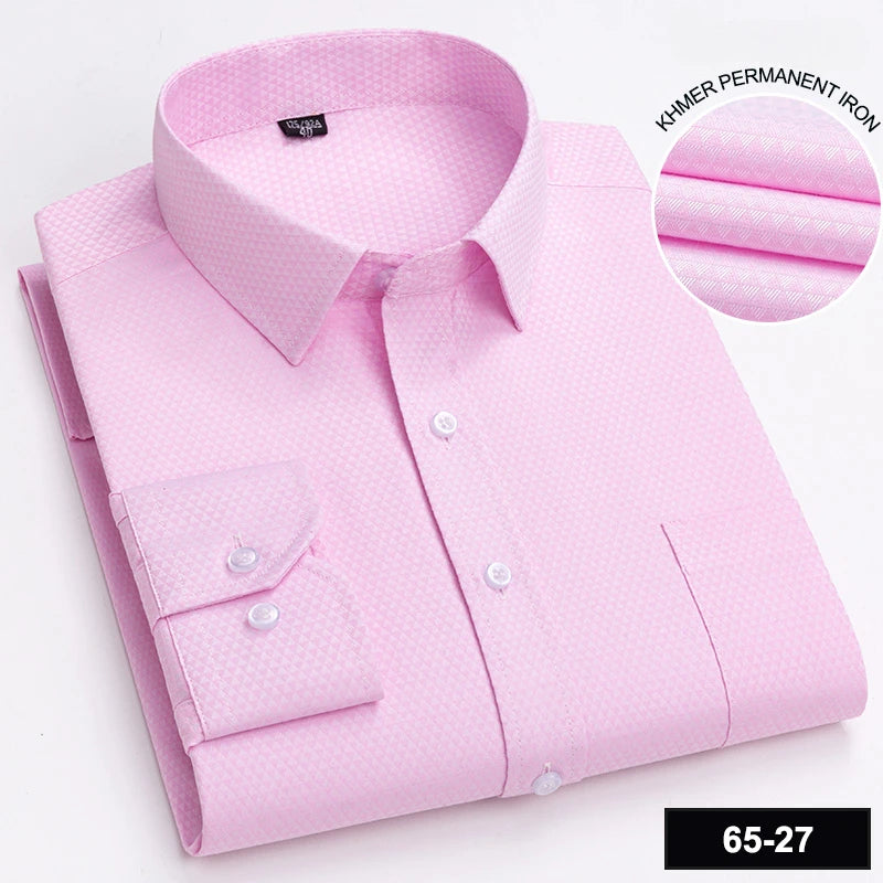 65%cotton plain shirts for men slim fit formal shirt designer clothing soft office long-sleeve tops New in shirt