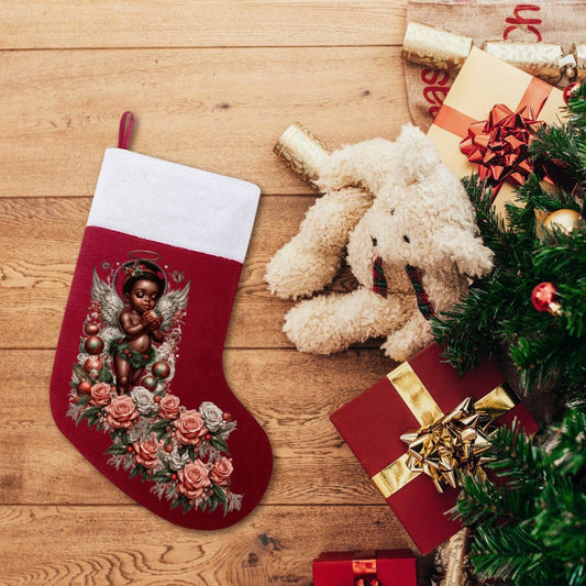 Angel Cherub Christmas Stocking