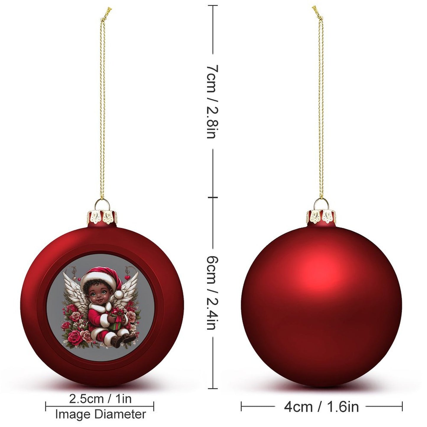 Christmas Ornament Ball Bulb "Bouque"