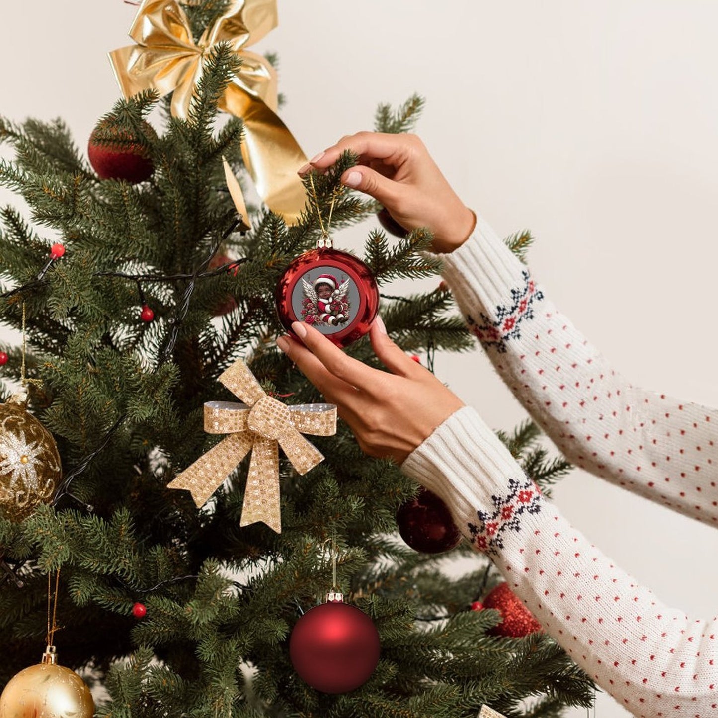 Christmas Ornament Ball Bulb "Bouque"